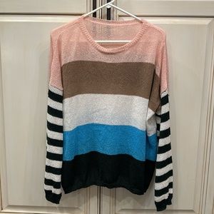 Multicolored lightweight sweater